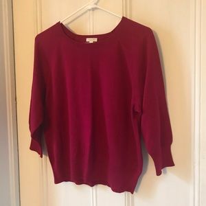 Talbots 3/4 Sleeved Scoop Neck Sweater